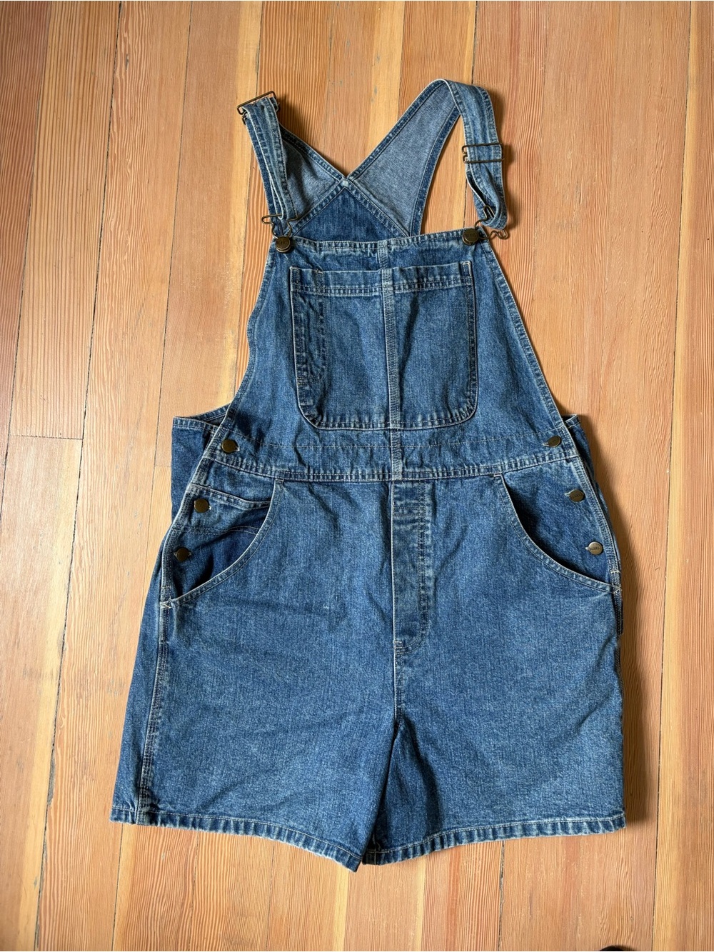 Vintage BE Blues Denim Overalls Shorts